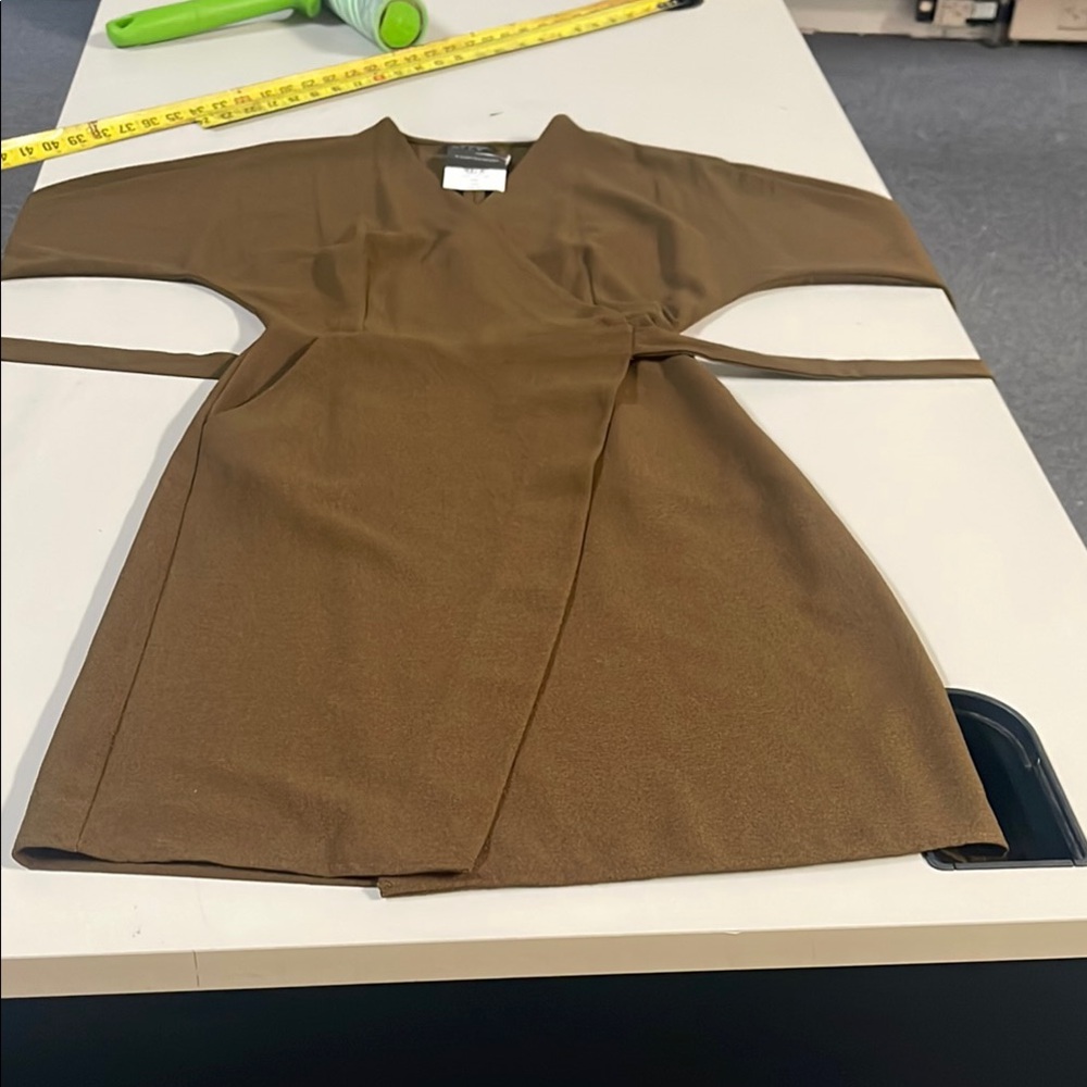 NWT Brown Wrap Kimono Style Top - Picture 3 of 15